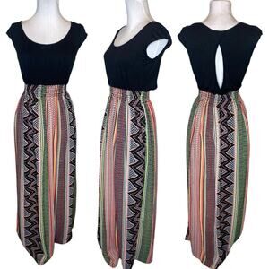 Y2K‎ Neon Maxi Womens S Retro Tribal Vibrant Eclectic Whimsigoth Festival Boho